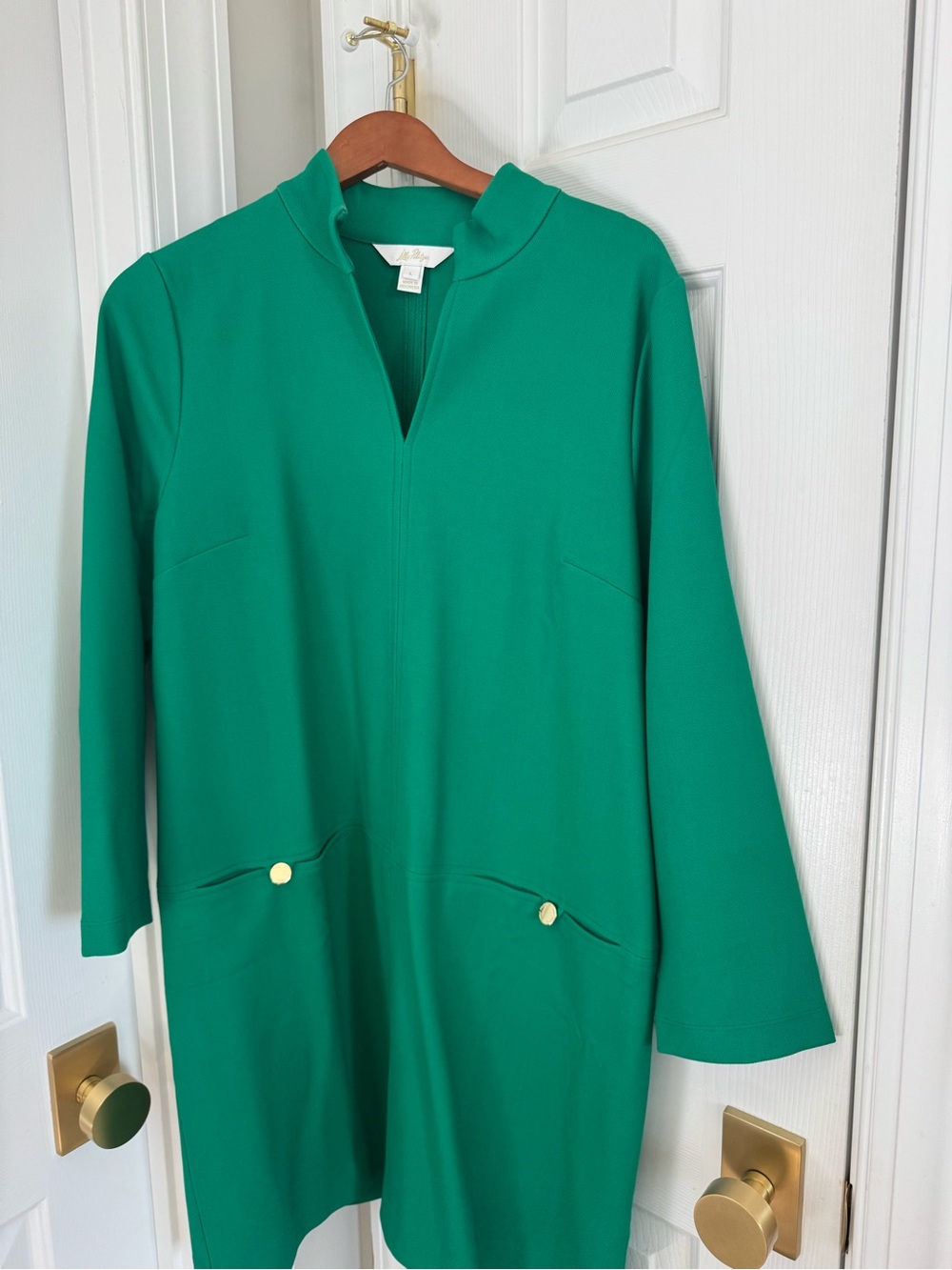 Lilly Pulitzer Emerald Green Long-Sleeve Shift Dress
